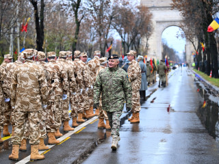 Antrenament general pentru Ziua Națională la Arcul de Triumf Foto:Alexandru Badea