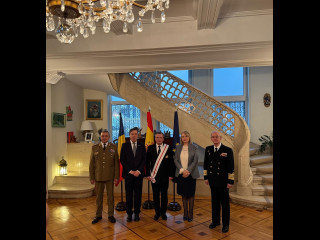 Vizita în România a șefului Apărării din Regatul Spaniei - Ceremonie la Ambasada Spaniei Foto: