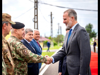 Președintele României și regele Spaniei, vizită la Centrul Național de Instruire Întrunită „Getica” Foto:Laurențiu Turoi 