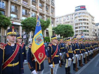 Ceremonie militară dedicată Zilei Drapelului Național  Foto:Valentin Ciorbîrcă