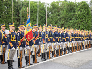 Ceremonie militară dedicată Zilei Imnului Național la sediul Ministerului Apărării Naționale  Foto:Laurențiu Turoi 
