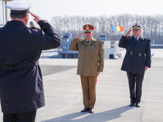 Flotila Fluvială „Mihail Kogălniceanu” a marcat 130 de ani de tradiții militare pe Dunăre Foto:media SMFN