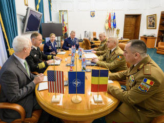 Vizita comandantului Comandamentului Forțelor Întrunite Aliate din Napoli la sediul Ministerului Apărării Naționale Foto:Alexandru Badea