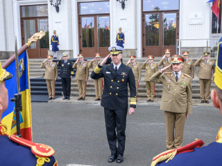 Vizita comandantului Comandamentului Forțelor Întrunite Aliate din Napoli la sediul Ministerului Apărării Naționale