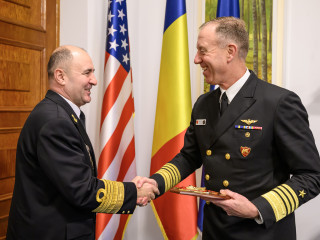 Vizita comandantului Comandamentului Forțelor Întrunite Aliate din Napoli la sediul Ministerului Apărării Naționale Foto:Alexandru Badea