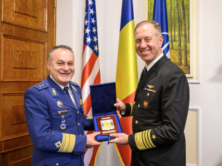 Vizita comandantului Comandamentului Forțelor Întrunite Aliate din Napoli la sediul Ministerului Apărării Naționale Foto:Alexandru Badea