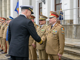 Vizita comandantului Comandamentului Forțelor Întrunite Aliate din Napoli la sediul Ministerului Apărării Naționale Foto:Alexandru Badea