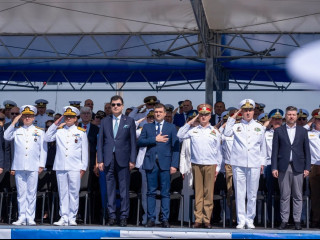 Ceremonie sosire Corveta „Contraamiral August Roman” – 261 în portul Constanța Foto:Laurențiu Turoi