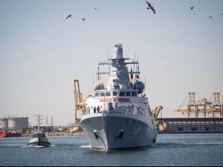 Ceremonie sosire Corveta „Contraamiral August Roman” – 261 în portul Constanța Foto:Laurențiu Turoi
