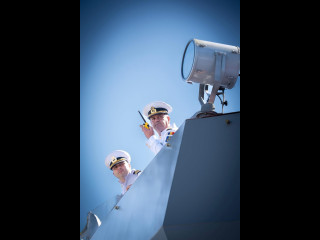 Ceremonie sosire Corveta „Contraamiral August Roman” – 261 în portul Constanța Foto:Laurențiu Turoi
