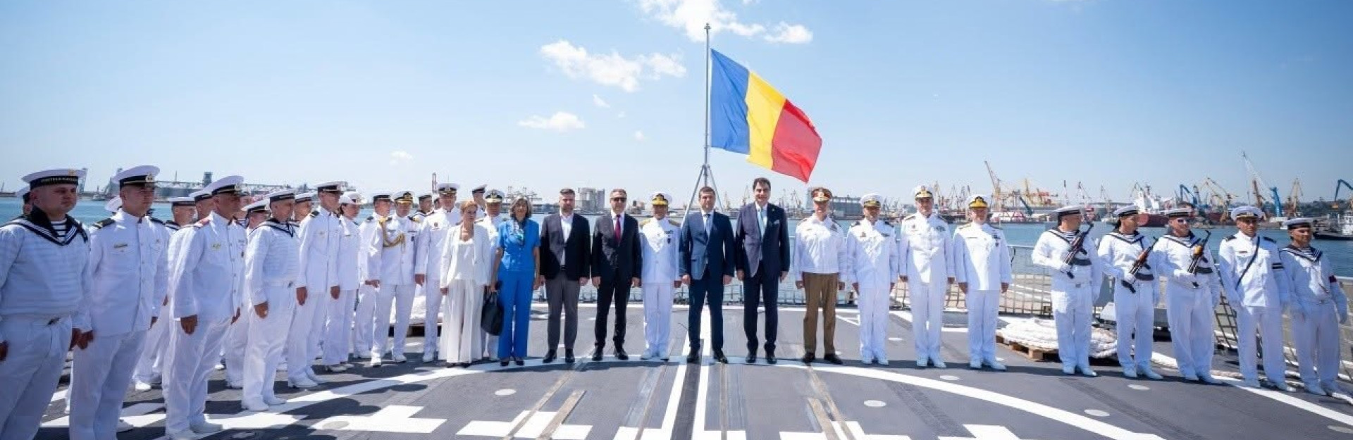 Ceremonie sosire Corveta „Contraamiral August Roman” – 261 în portul Constanța