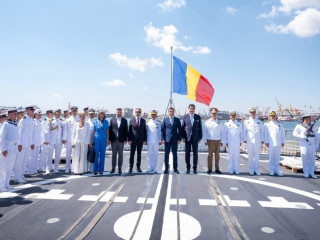 Ceremonie sosire Corveta „Contraamiral August Roman” – 261 în portul Constanța Foto:Laurențiu Turoi