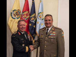 Întrevederea șefului Statului Major al Apărării cu omologul canadian Foto:SMAp - Laurențiu Turoi